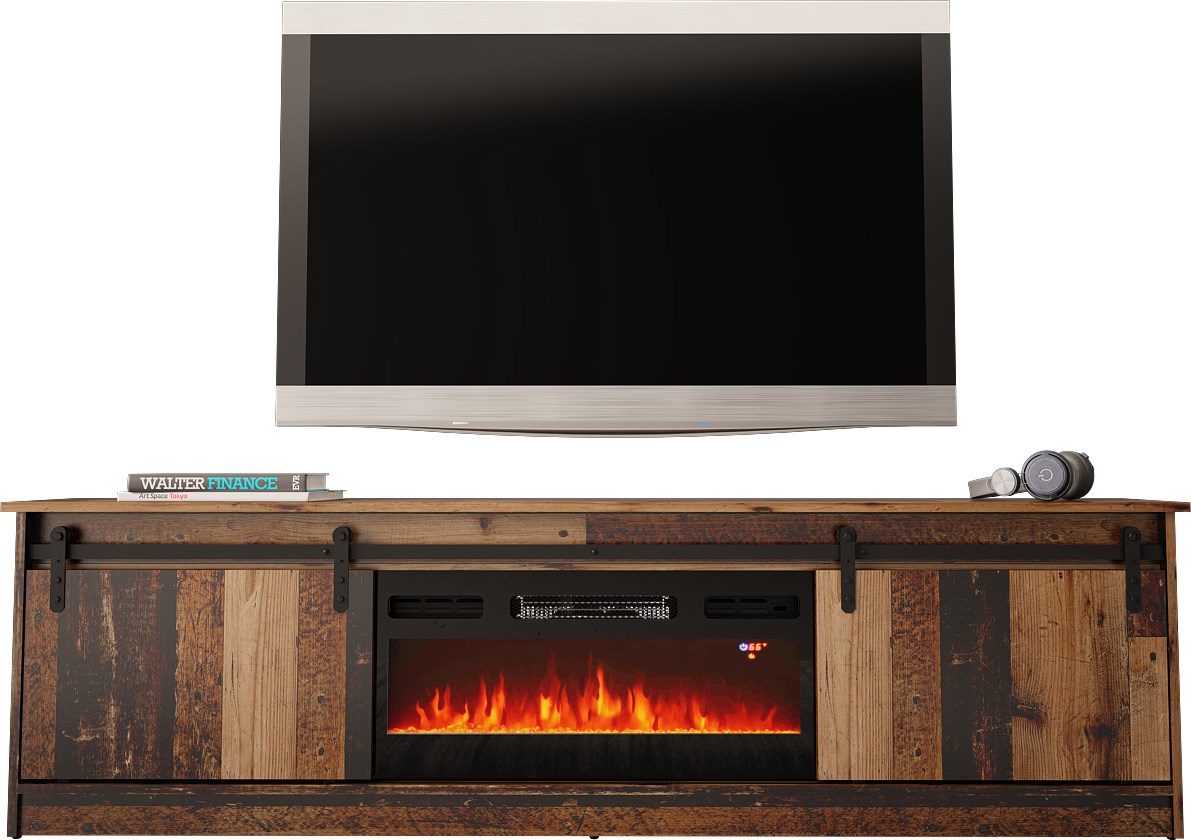 RTV GRANERO + fireplace cabinet 200x56.7x35 old wood RTV GRANERO + fireplace cabinet 200x56.7x35 old wood
