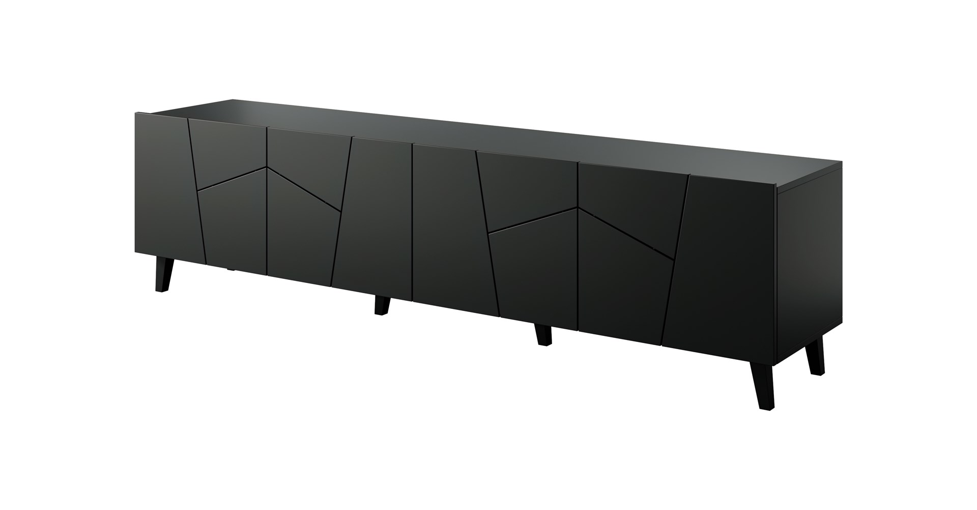 RTV cabinet ETNA 200x42x52 matte black RTV cabinet ETNA 200x42x52 matte black