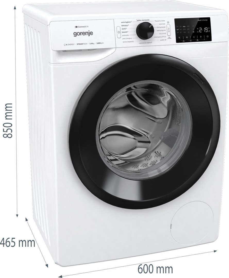 Gorenje G400 Freestanding Washing Machine, 8 kg, 1400 rpm WPNEI84SBSWIFI/PL Gorenje G400 Freestanding Washing Machine, 8 kg, 1400 rpm WPNEI84SBSWIFI/PL