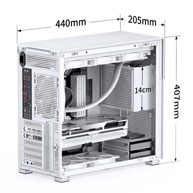 Jonsbo D41 MESH Screen ATX Case, Tempered Glass - white Jonsbo D41 MESH Screen ATX Case, Tempered Glass - white