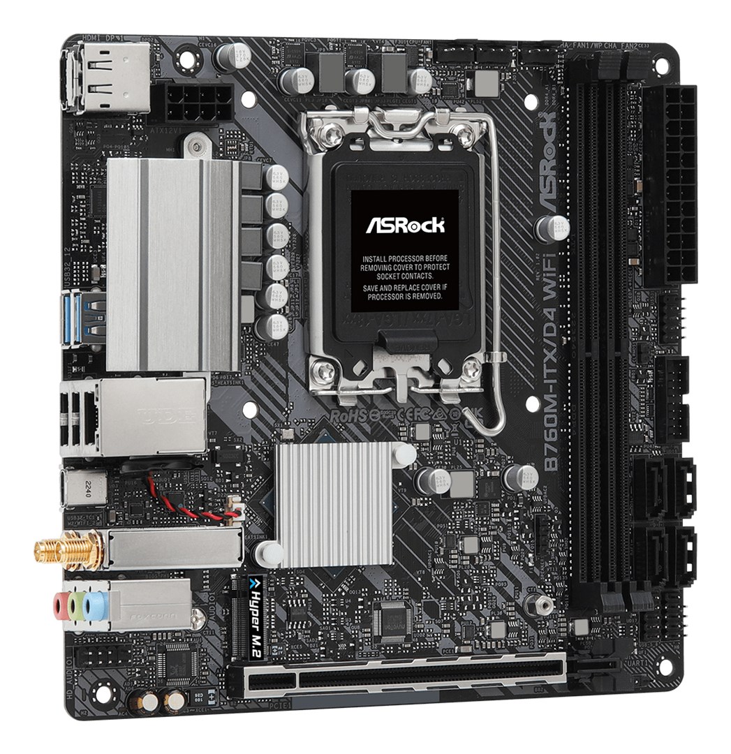 Asrock B760M-ITX/D4 WiFi Intel B760 LGA 1700 mini ITX Asrock B760M-ITX/D4 WiFi Intel B760 LGA 1700 mini ITX