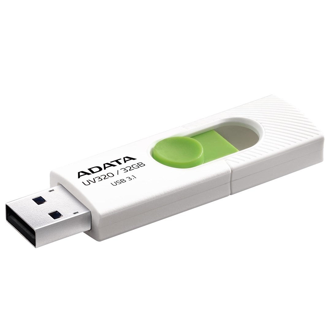 ADATA UV320 USB flash drive 32 GB USB Type-A 3.2 Gen 1 (3.1 Gen 1) Green, White ADATA UV320 USB flash drive 32 GB USB Type-A 3.2 Gen 1 (3.1 Gen 1) Green, White