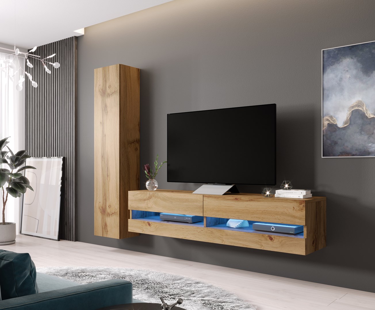 Cama TV stand VIGO NEW 30/180/40 wotan oak Cama TV stand VIGO NEW 30/180/40 wotan oak