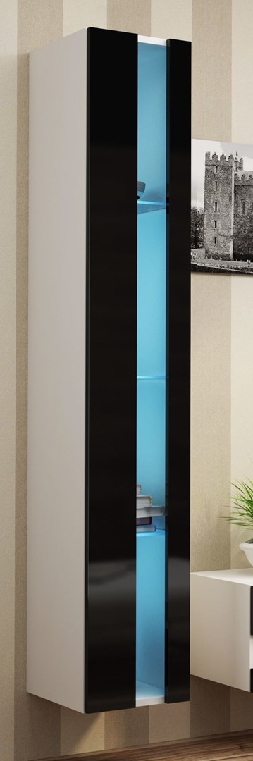 Cama Shelf unit VIGO NEW 180/40/30 white/black gloss Cama Shelf unit VIGO NEW 180/40/30 white/black gloss