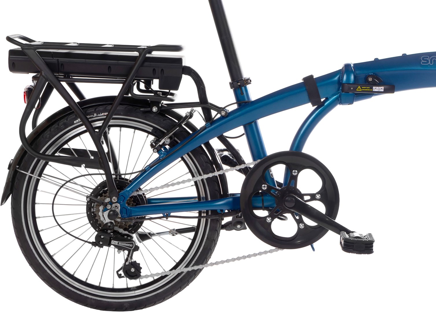 Snapp City-E folding electric bicycle, blue Snapp City-E folding electric bicycle, blue
