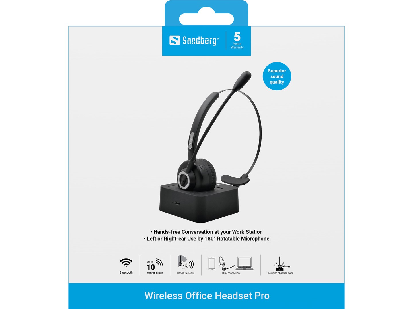 Sandberg Wireless Office Headset Pro Sandberg Wireless Office Headset Pro