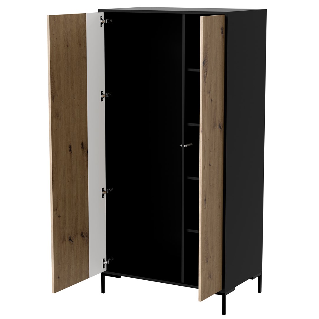 Cama MERCI wardrobe 90 x 55 x 184 cm black/oak artisan Cama MERCI wardrobe 90 x 55 x 184 cm black/oak artisan