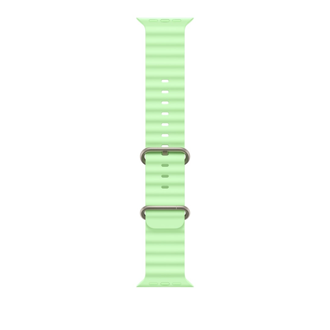 Apple Natural Titanium Finish Band Green Fluoroelastomer, Titanium Apple Natural Titanium Finish Band Green Fluoroelastomer, Titanium