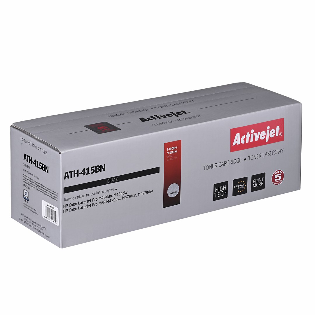 Activejet ATH-415BN Toner (replacement for HP 415A W2030A; Supreme; 2,400 pages; black) with chip Activejet ATH-415BN Toner (replacement for HP 415A W2030A; Supreme; 2,400 pages; black) with chip