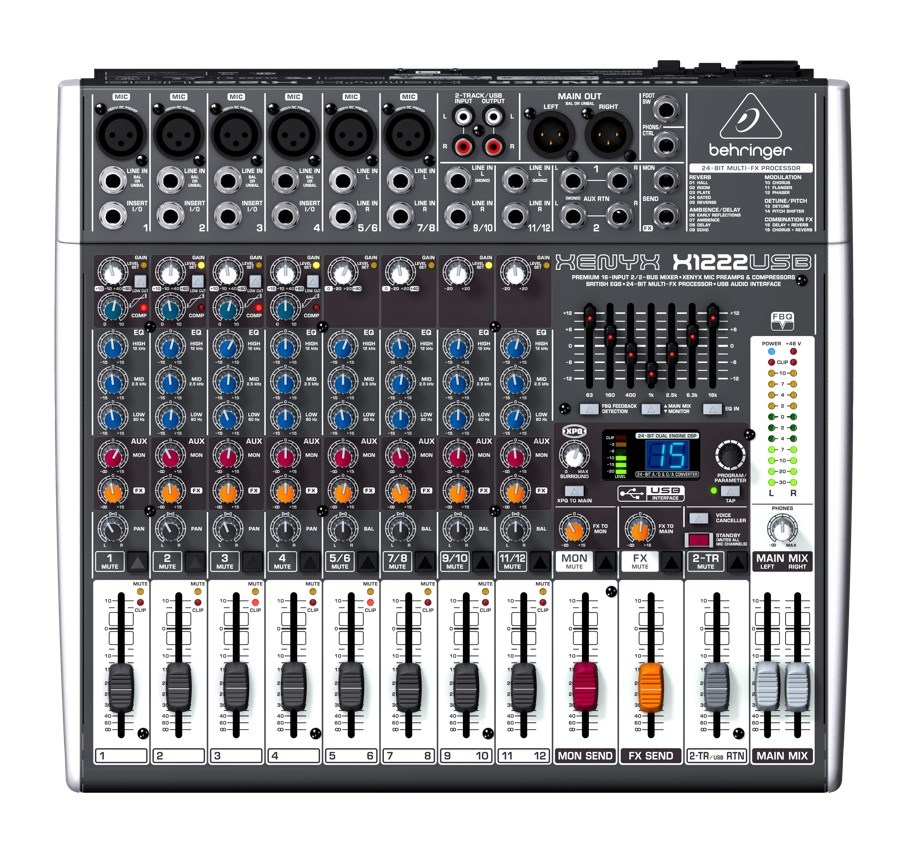 Behringer X1222USB audio mixer 4 channels Behringer X1222USB audio mixer 4 channels