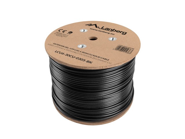 Lanberg LCU6-30CU-0305-BK networking cable Black 305 m Cat.6 U/UTP (UTP) outdoor Lanberg LCU6-30CU-0305-BK networking cable Black 305 m Cat.6 U/UTP (UTP) outdoor