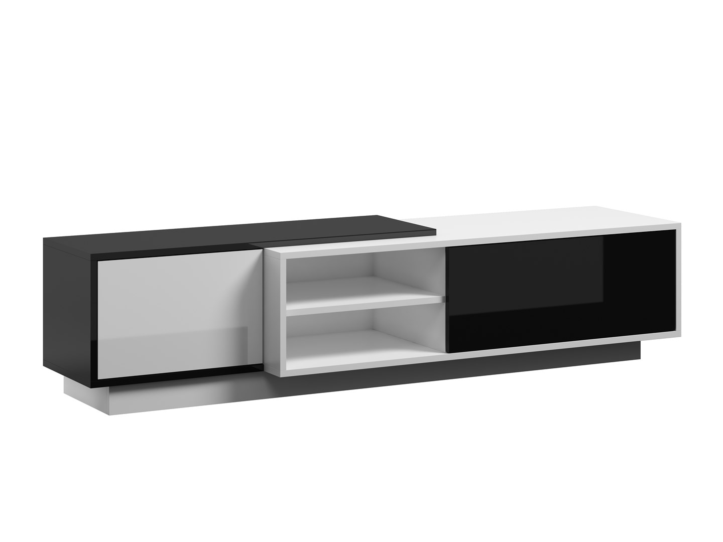 Cama TV cabinet SIGMA1 180 white/black gloss Cama TV cabinet SIGMA1 180 white/black gloss