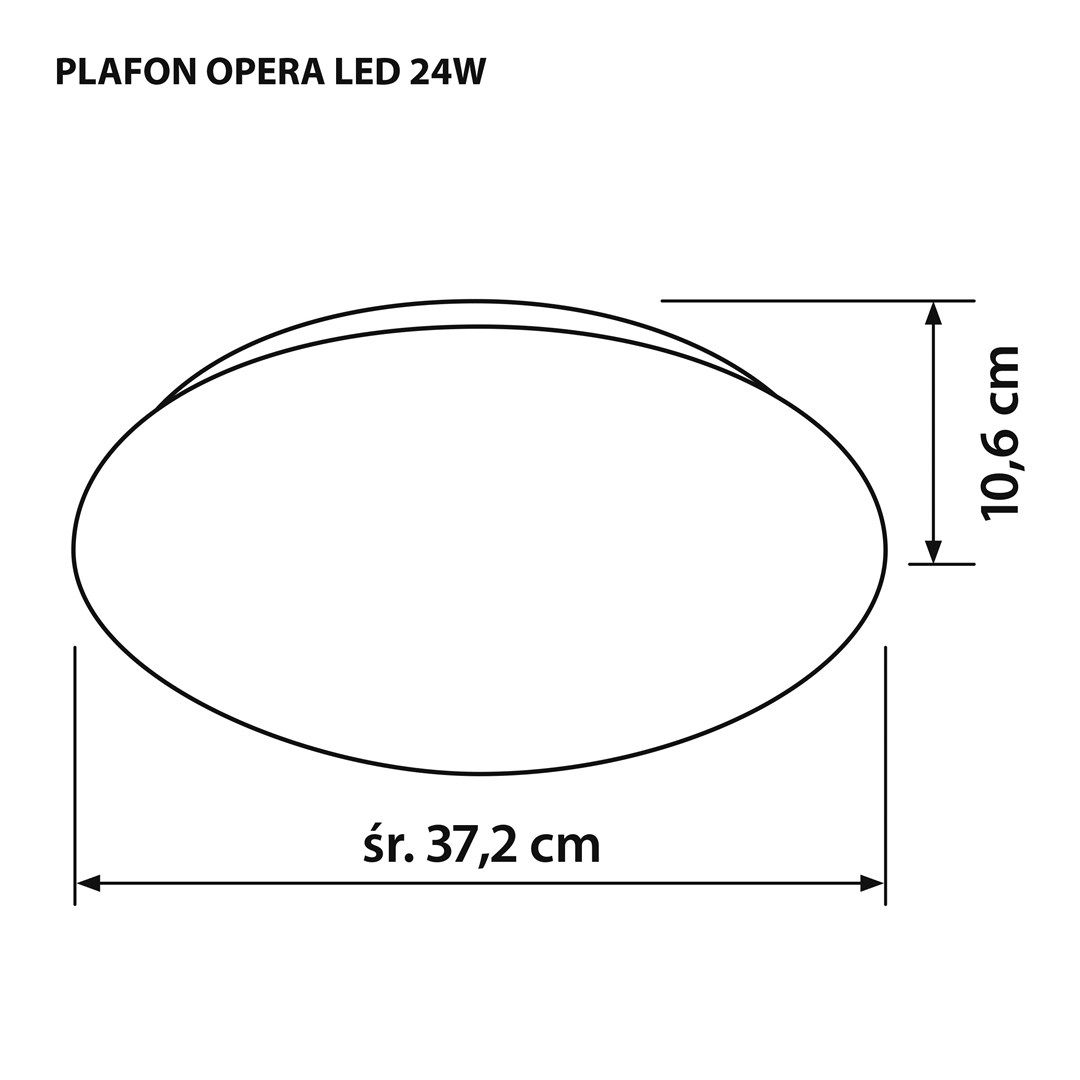 Modern LED ceiling plafond Activejet OPERA LED 24W Modern LED ceiling plafond Activejet OPERA LED 24W