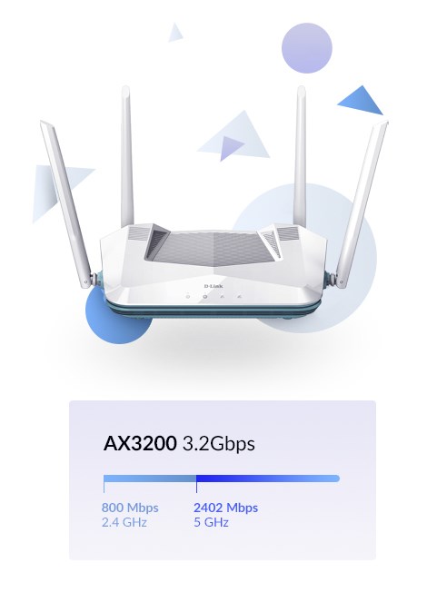 D-Link EAGLE PRO AI AX3200 Smart Router D-Link EAGLE PRO AI AX3200 Smart Router
