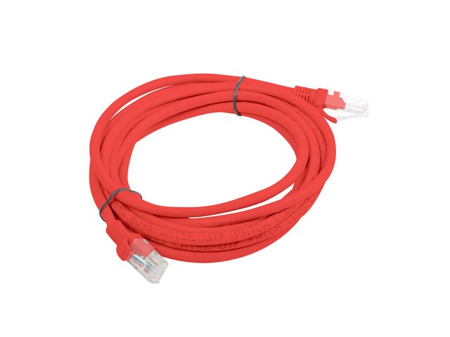 PATCHCORD KAT.5E UTP 3M CZERWONY FLUKE PASSED LANBERG 10-PACK PATCHCORD KAT.5E UTP 3M CZERWONY FLUKE PASSED LANBERG 10-PACK