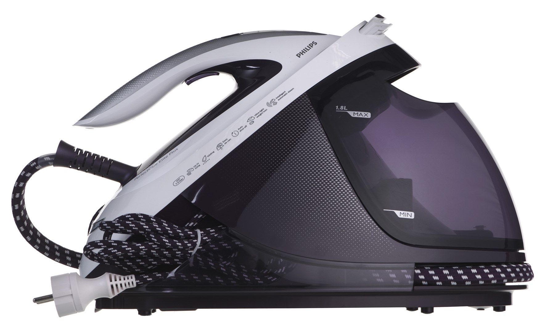 Philips GC9660/30 steam ironing station 2700 W 1.8 L T-ionicGlide soleplate Purple, White Philips GC9660/30 steam ironing station 2700 W 1.8 L T-ionicGlide soleplate Purple, White