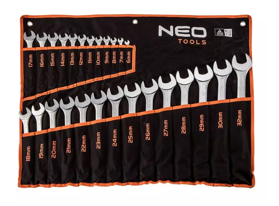 Neo Tools wrenches 6-32 mm, set of 26 pieces Neo Tools wrenches 6-32 mm, set of 26 pieces