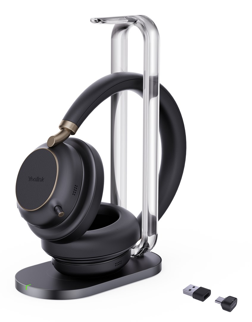 Yealink BH76 Plus with Charging Stand UC Black USB-C/A Headset Yealink BH76 Plus with Charging Stand UC Black USB-C/A Headset