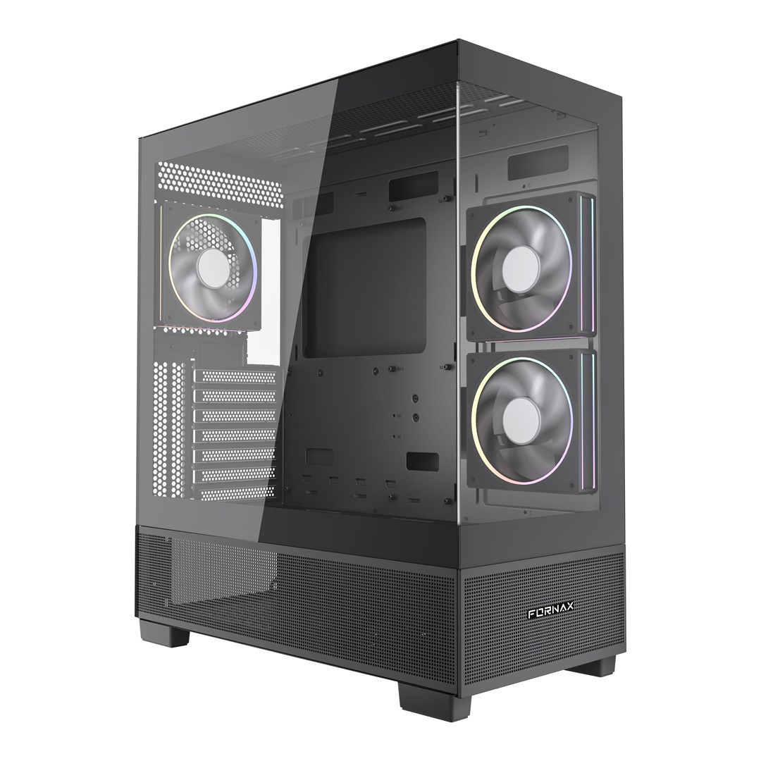 Gembird Gaming case Fornax X550 aquarium type, ATX, 2x USB 3.2 + 1x USB type-C, black Gembird Gaming case Fornax X550 aquarium type, ATX, 2x USB 3.2 + 1x USB type-C, black