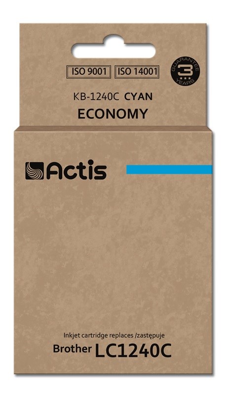 Actis KB-1240C Ink (replacement for Brother LC1240C/LC1220C; Standard; 19 ml; cyan) Actis KB-1240C Ink (replacement for Brother LC1240C/LC1220C; Standard; 19 ml; cyan)