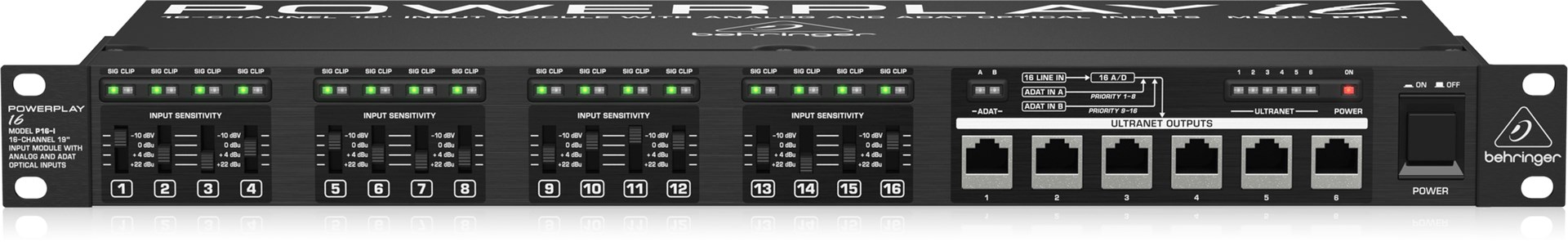 Behringer P16-I audio mixer 16 channels 20 - 20000 Hz Black Behringer P16-I audio mixer 16 channels 20 - 20000 Hz Black