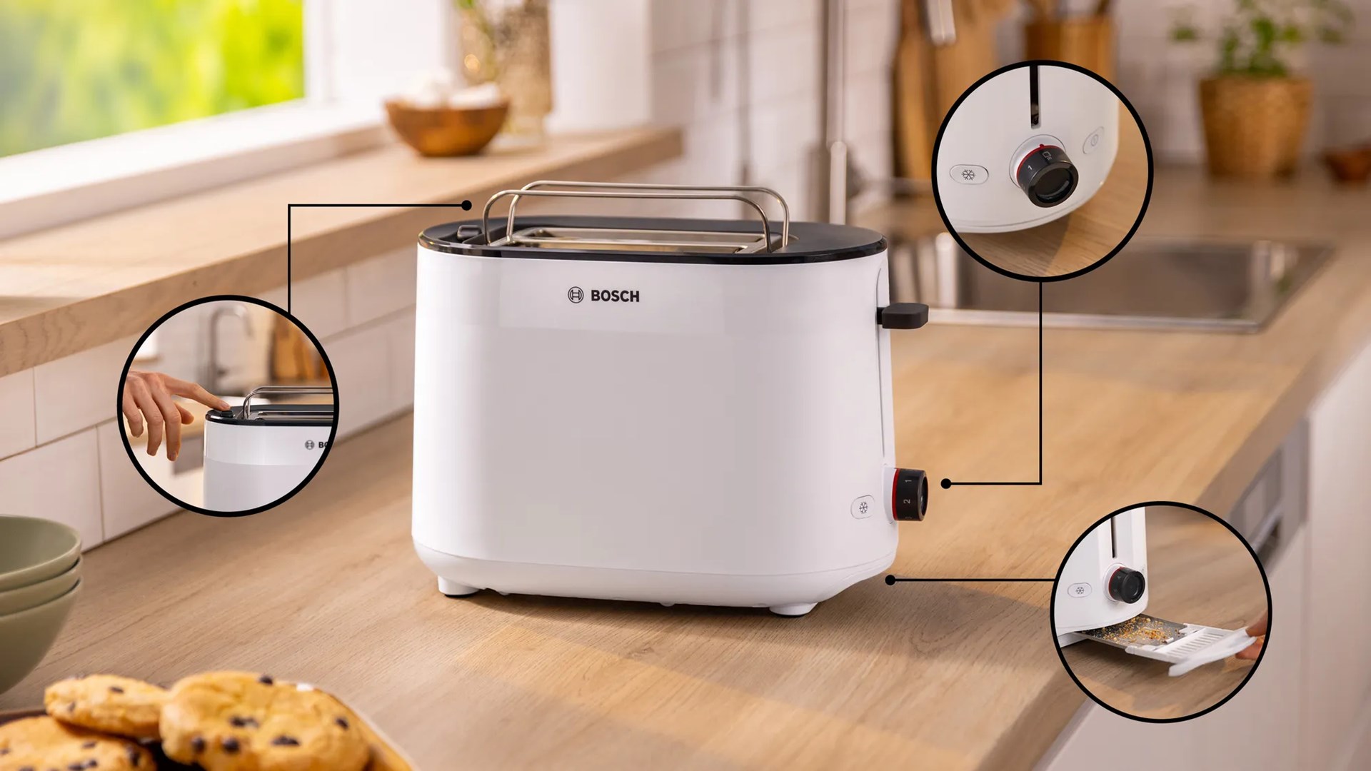 Bosch TAT2M121 toaster 6 2 slice(s) 950 W White Bosch TAT2M121 toaster 6 2 slice(s) 950 W White