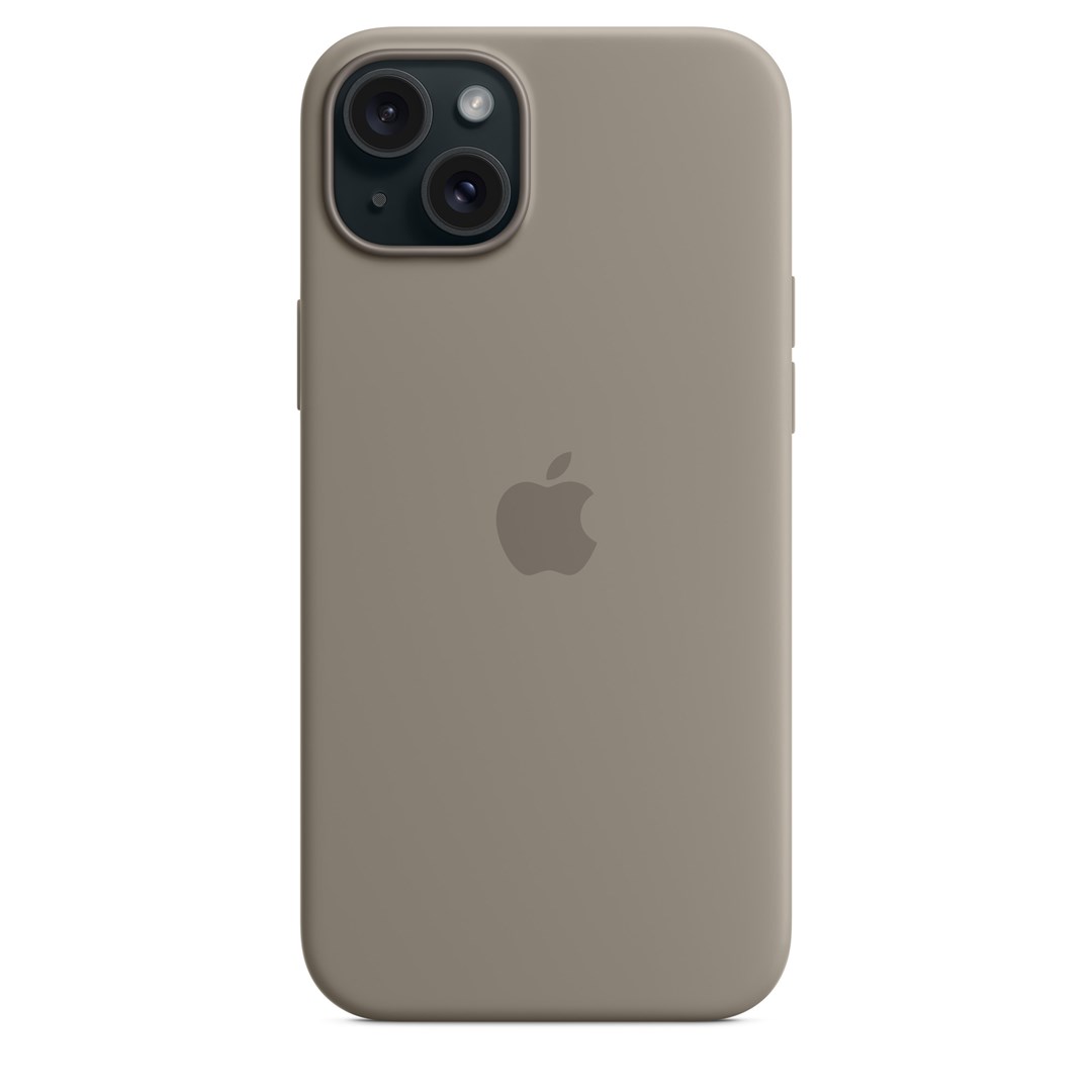 Apple iPhone 15 Plus Silicone Case with MagSafe - Clay Apple iPhone 15 Plus Silicone Case with MagSafe - Clay