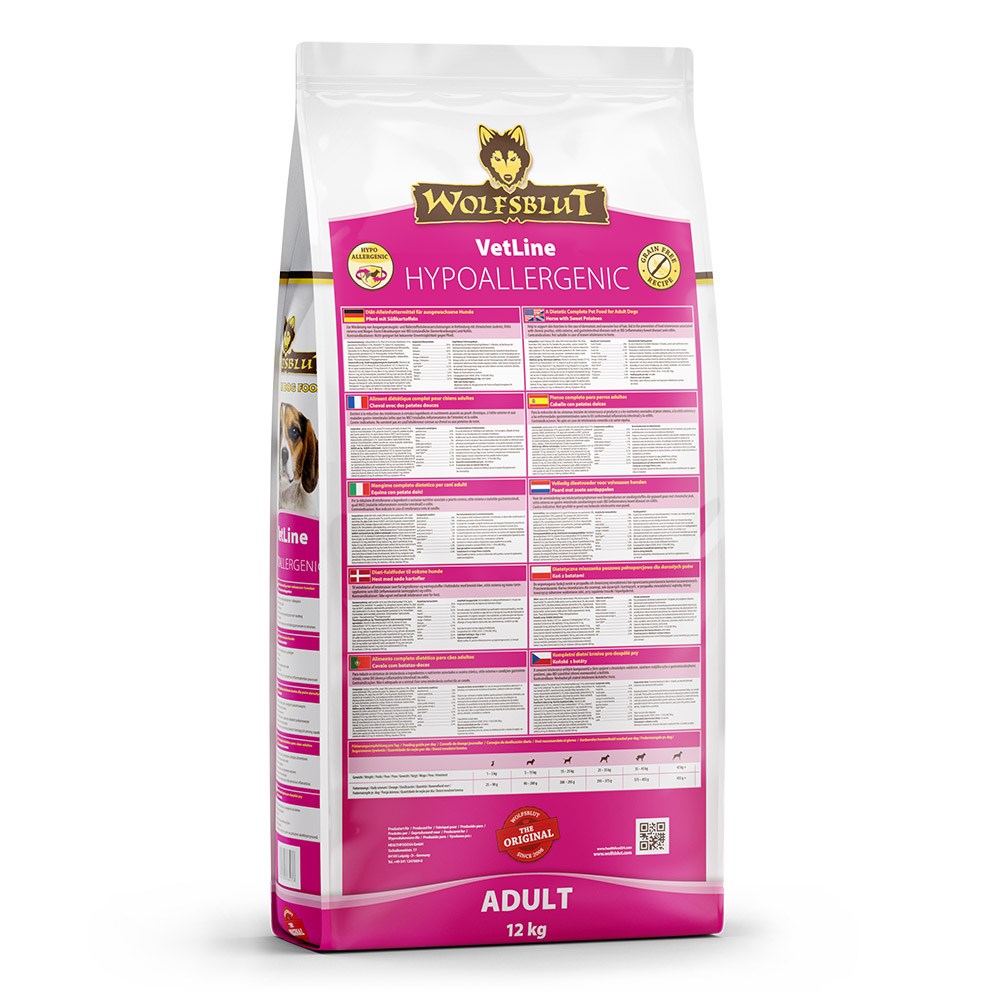 WOLFSBLUT VetLine Hypoallergenic Horse - dry dog food - 12kg WOLFSBLUT VetLine Hypoallergenic Horse - dry dog food - 12kg