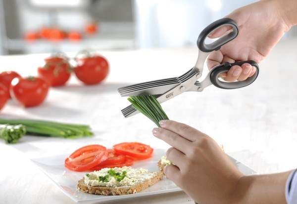 GEFU 12660 kitchen scissors 191 mm Black, Stainless steel Herb GEFU 12660 kitchen scissors 191 mm Black, Stainless steel Herb
