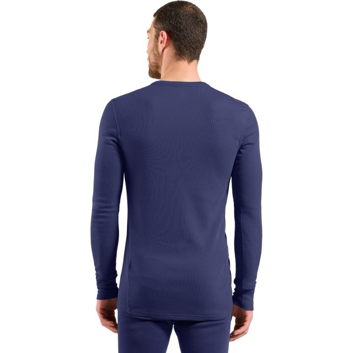 Odlo BL TOP crew neck l/s ACTIVE WARM long-sleeved thermal underwear, size M, blue Odlo BL TOP crew neck l/s ACTIVE WARM long-sleeved thermal underwear, size M, blue