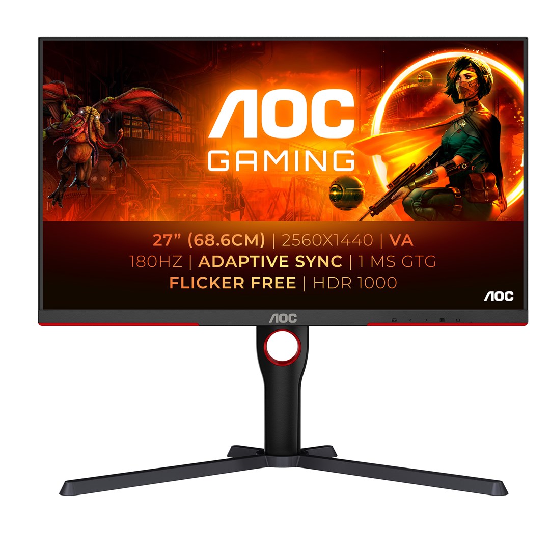 AOC G3 Q27G3XMN/BK computer monitor 68.6 cm (27") 2560 x 1440 pixels 2K Ultra HD LED Black AOC G3 Q27G3XMN/BK computer monitor 68.6 cm (27") 2560 x 1440 pixels 2K Ultra HD LED Black