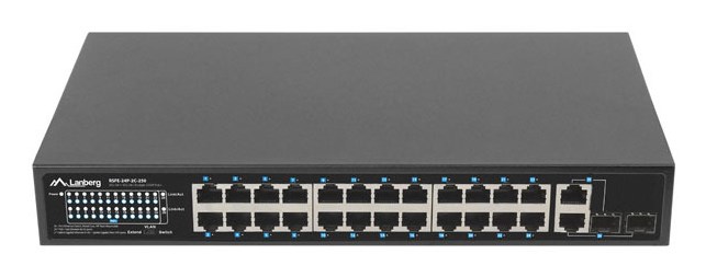 Lanberg Switch 24X 100MB DSP+/2X Combo Rack 19" 250W Lanberg Switch 24X 100MB DSP+/2X Combo Rack 19" 250W