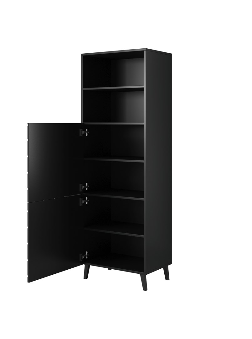 Cabinet ABETO 60x40x176.5 cm gloss black/black Cabinet ABETO 60x40x176.5 cm gloss black/black