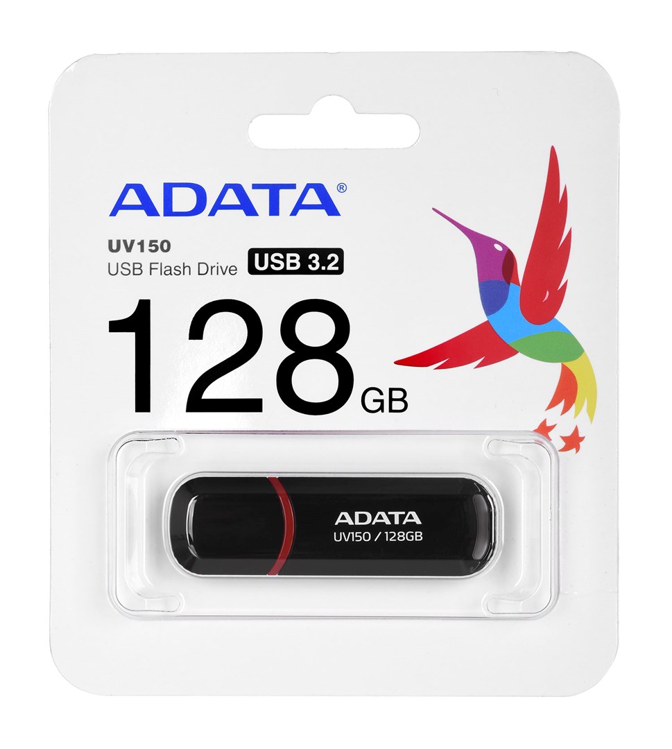 ADATA AUV150-128G-RBK USB flash drive 128 GB USB Type-A 3.2 Gen 1 (3.1 Gen 1) Black ADATA AUV150-128G-RBK USB flash drive 128 GB USB Type-A 3.2 Gen 1 (3.1 Gen 1) Black