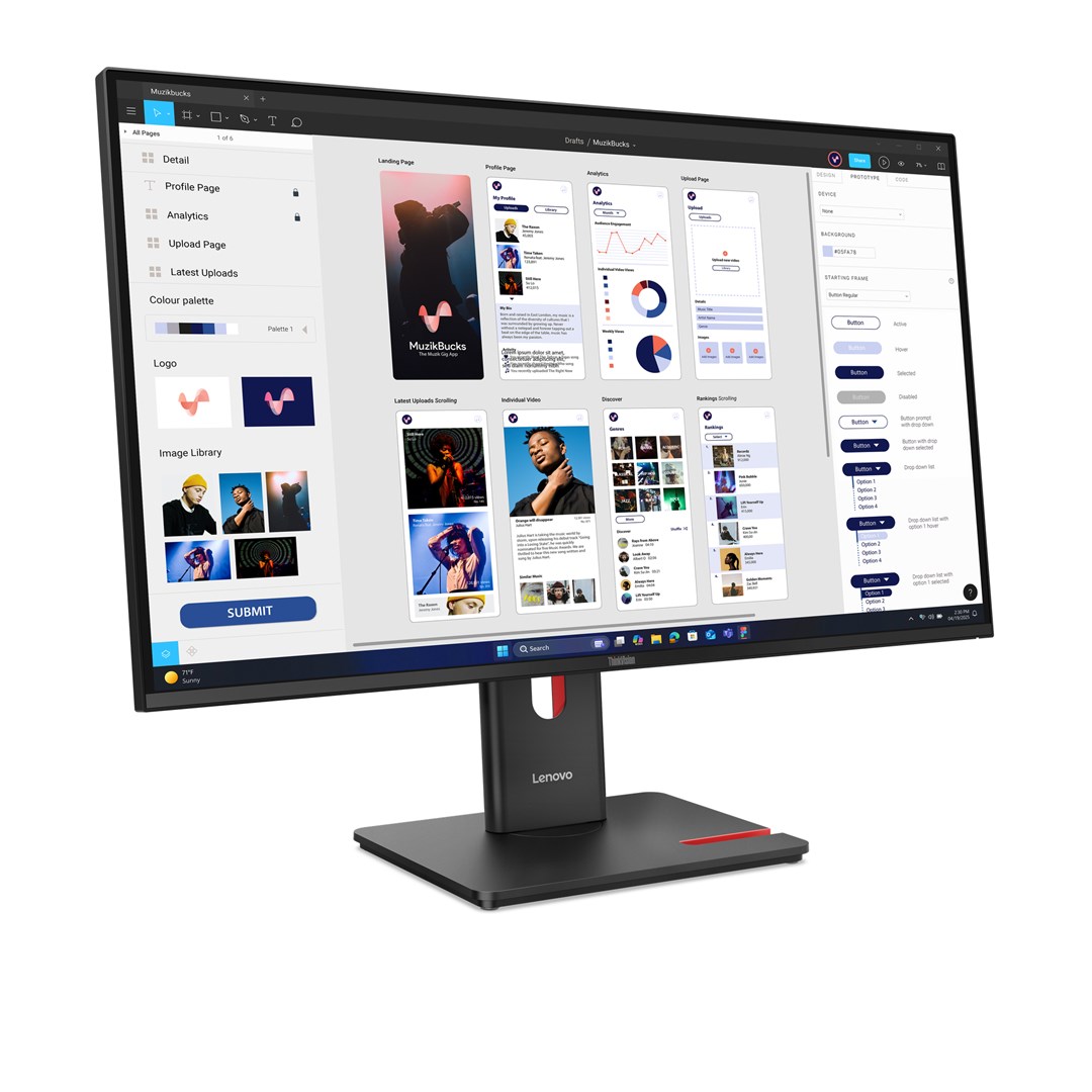 Lenovo ThinkVision T32UD-40 LED display 80 cm (31.5") 3840 x 2160 pixels 4K Ultra HD LCD Black Lenovo ThinkVision T32UD-40 LED display 80 cm (31.5") 3840 x 2160 pixels 4K Ultra HD LCD Black
