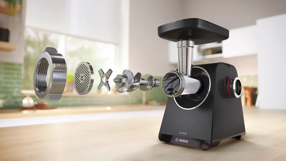 Bosch MFWS430B mincer 1900 W Black, Silver Bosch MFWS430B mincer 1900 W Black, Silver