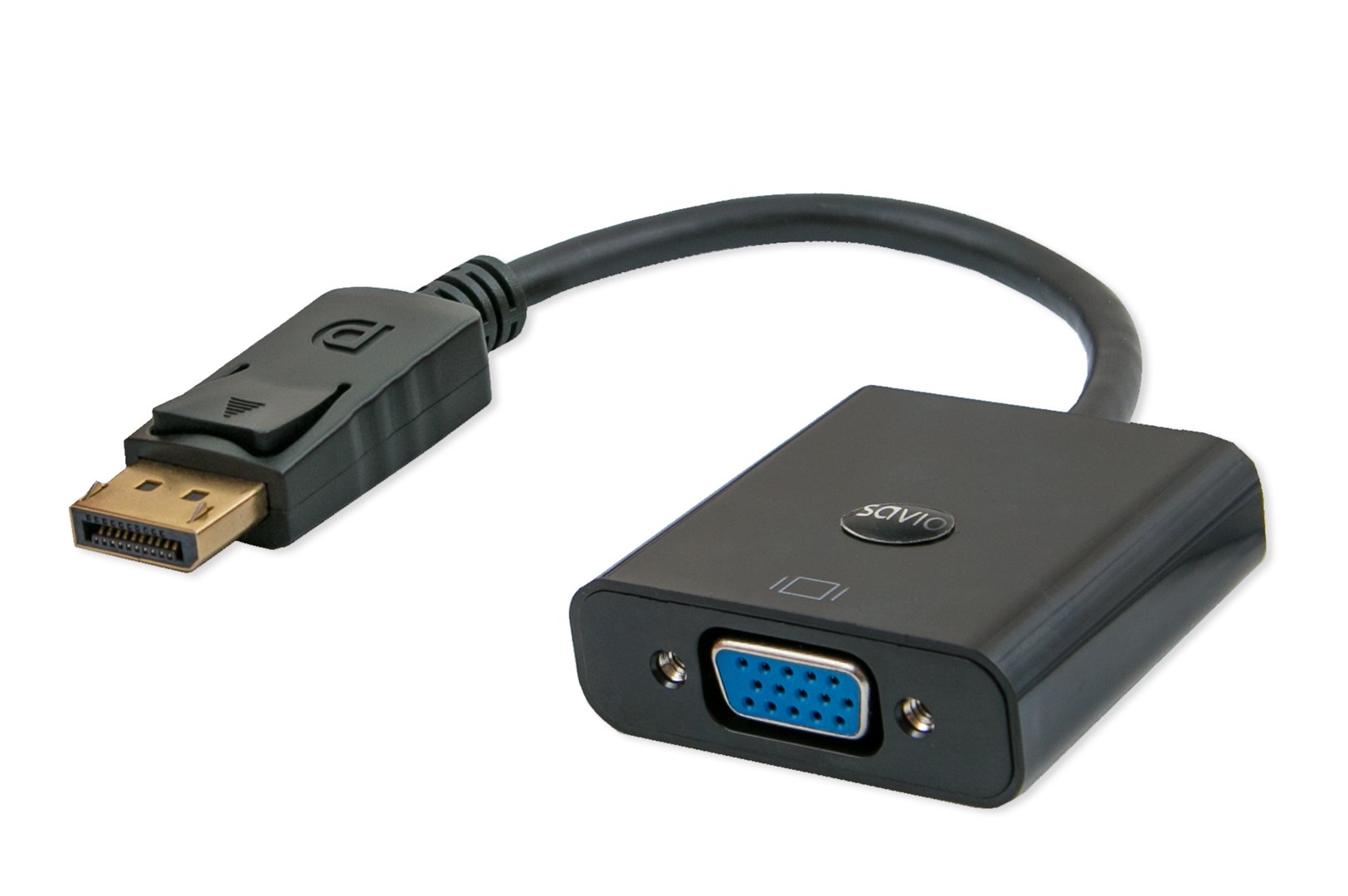Savio CL-90 video cable adapter 0.2 m DisplayPort VGA (D-Sub) Black Savio CL-90 video cable adapter 0.2 m DisplayPort VGA (D-Sub) Black