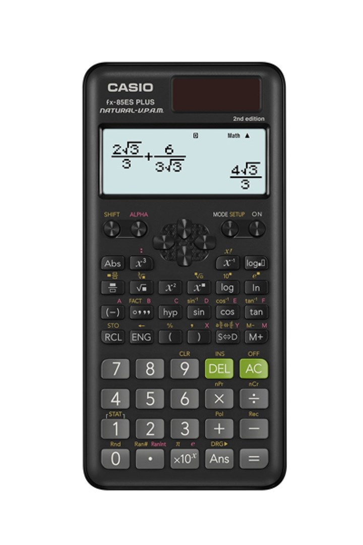 CASIO FX-85ESPLUS-2 B CALCULATOR SCIENTIFIC 252 FUNCTIONS 77X162MM, CARDBOARD BOX, BLACK CASIO FX-85ESPLUS-2 B CALCULATOR SCIENTIFIC 252 FUNCTIONS 77X162MM, CARDBOARD BOX, BLACK