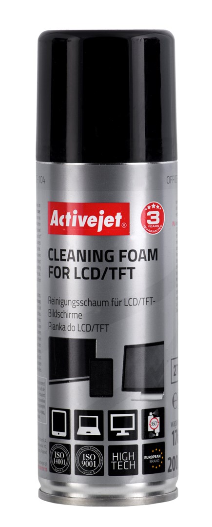 Activejet AOC-104 cleaning foam for matrices LCD/TFT 200ml Activejet AOC-104 cleaning foam for matrices LCD/TFT 200ml