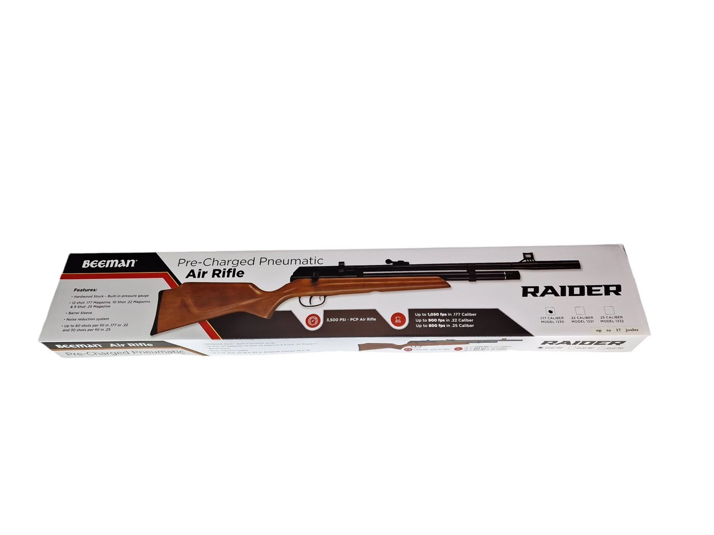 BEEMAN RAIDER 1330 PCP 4.5 mm air rifle 12-shot wood up to 17J BEEMAN RAIDER 1330 PCP 4.5 mm air rifle 12-shot wood up to 17J