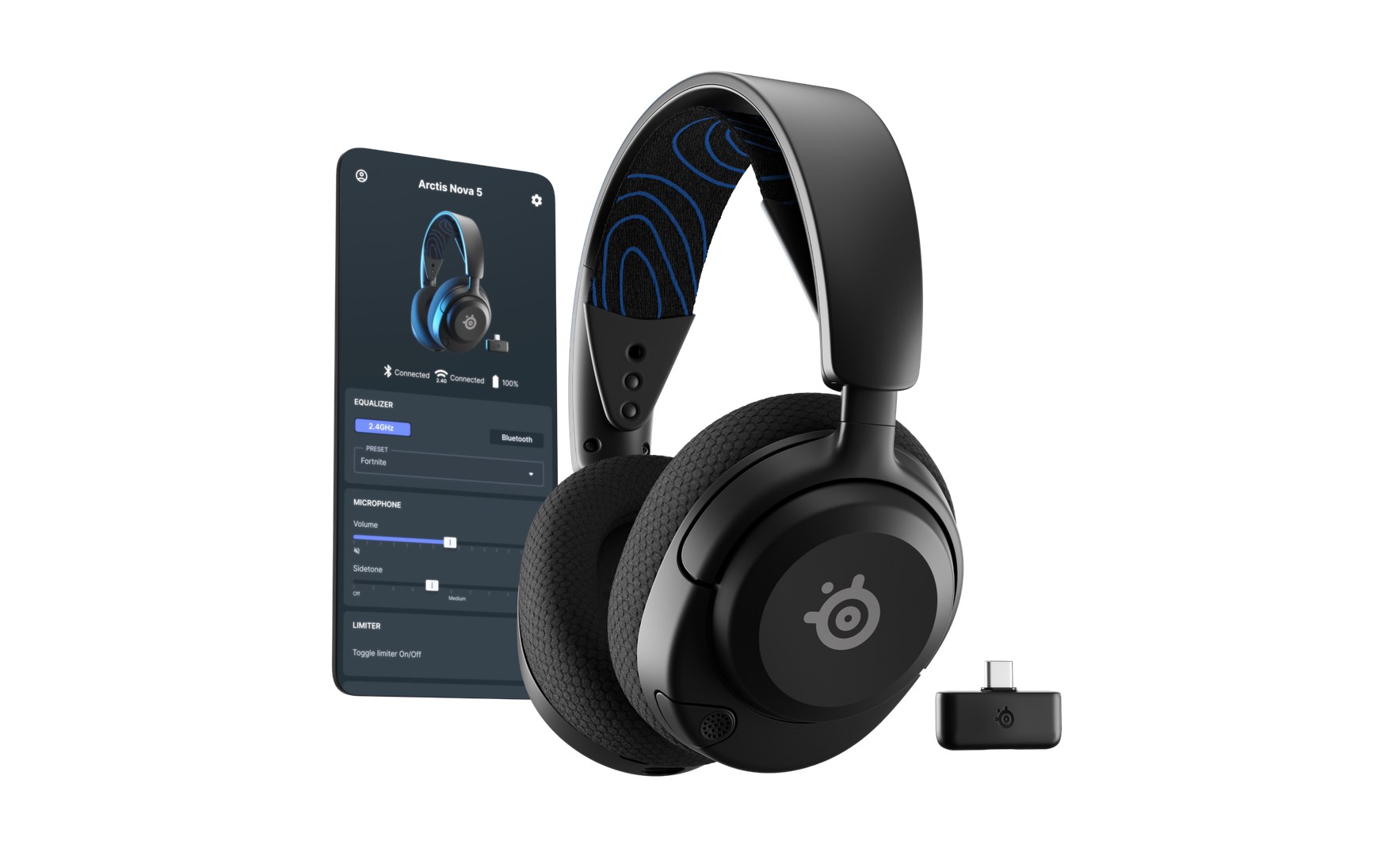 Steelseries Arctis Nova 5P Wireless Headset Head-band Gaming USB Type-C Bluetooth Black Steelseries Arctis Nova 5P Wireless Headset Head-band Gaming USB Type-C Bluetooth Black