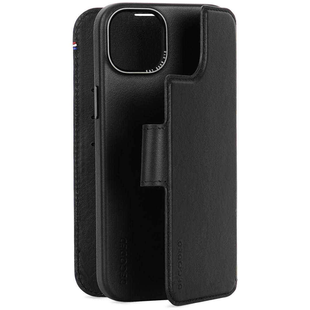 Decoded D24IPO15PLDW5BK mobile phone case 17 cm (6.7") Wallet case Black Decoded D24IPO15PLDW5BK mobile phone case 17 cm (6.7") Wallet case Black