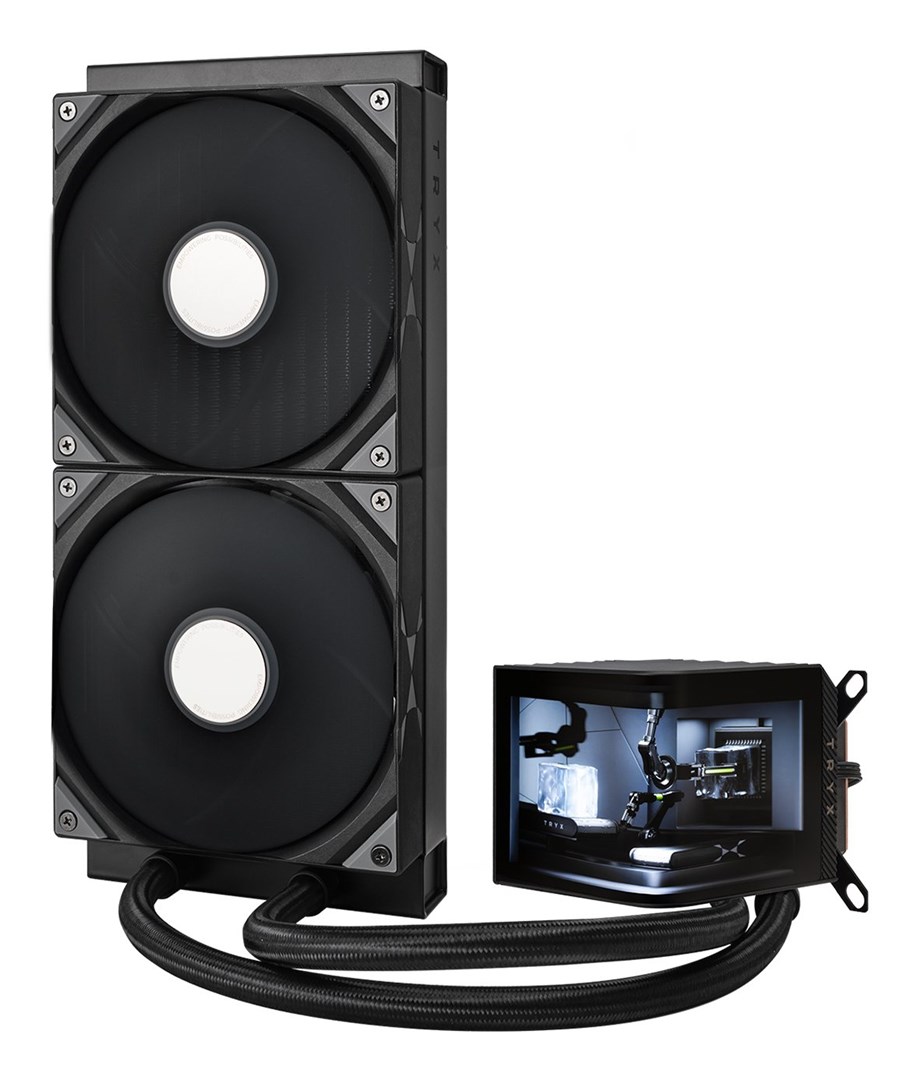 TRYX PANORAMA 280 Processor Liquid cooling kit 14 cm Black 1 pc(s) TRYX PANORAMA 280 Processor Liquid cooling kit 14 cm Black 1 pc(s)