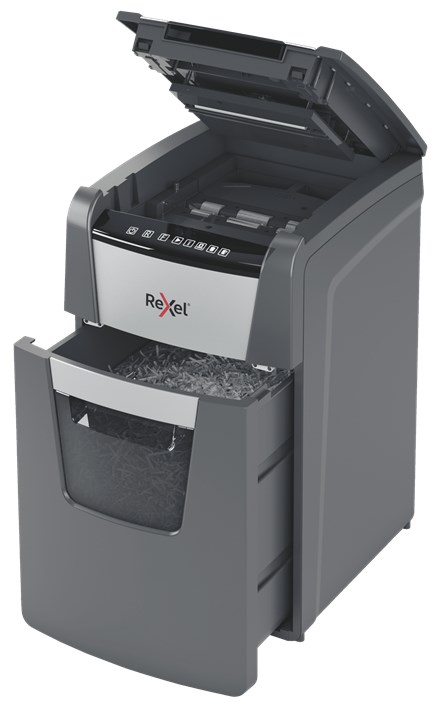 Rexel Optimum AutoFeed+ 130X paper shredder Cross shredding 55 dB 22 cm Black, Silver Rexel Optimum AutoFeed+ 130X paper shredder Cross shredding 55 dB 22 cm Black, Silver