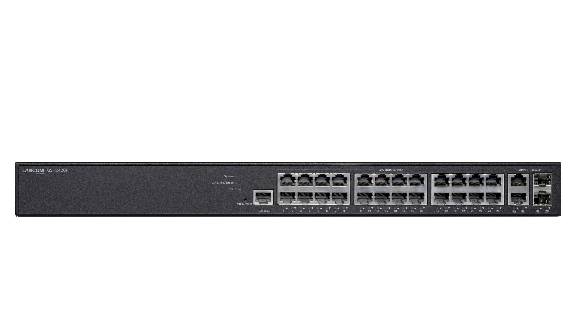 GS-2426P Managed L2 Gigabit Ethernet (10/100/1000) Power over Ethernet (PoE) 1U Black GS-2426P Managed L2 Gigabit Ethernet (10/100/1000) Power over Ethernet (PoE) 1U Black