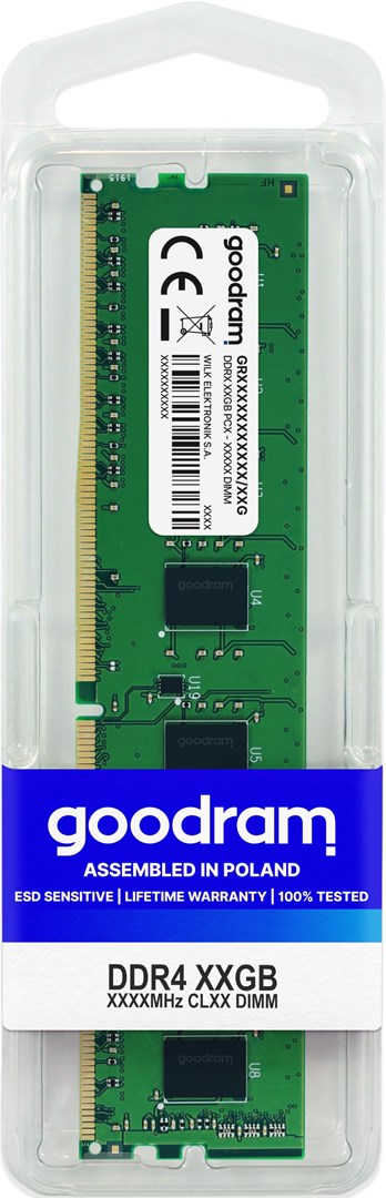 GOODRAM DDR4 32GB PC4-21300 2666MHZ CL19 GOODRAM DDR4 32GB PC4-21300 2666MHZ CL19