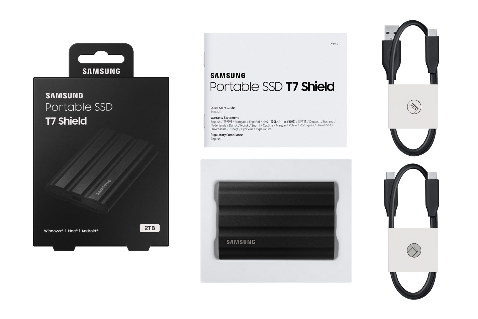 Portable SSD | T7 | 2000 GB | N/A " | USB 3.2 | Black Portable SSD | T7 | 2000 GB | N/A " | USB 3.2 | Black