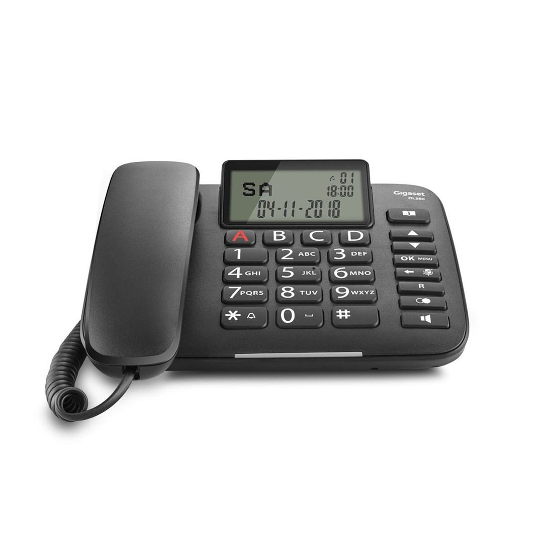 Gigaset DL380 Analog telephone Caller ID Black Gigaset DL380 Analog telephone Caller ID Black