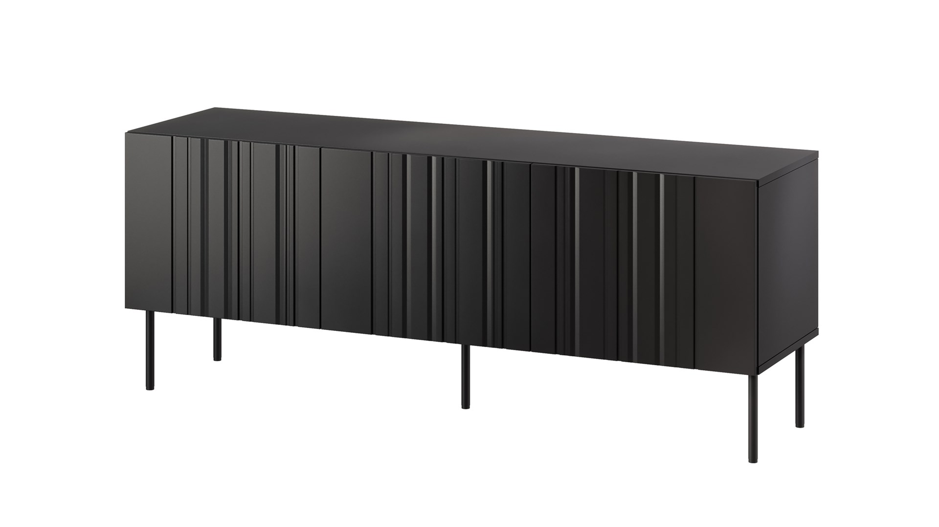 RTV cabinet ISLA 150.5x40x60 black matt RTV cabinet ISLA 150.5x40x60 black matt