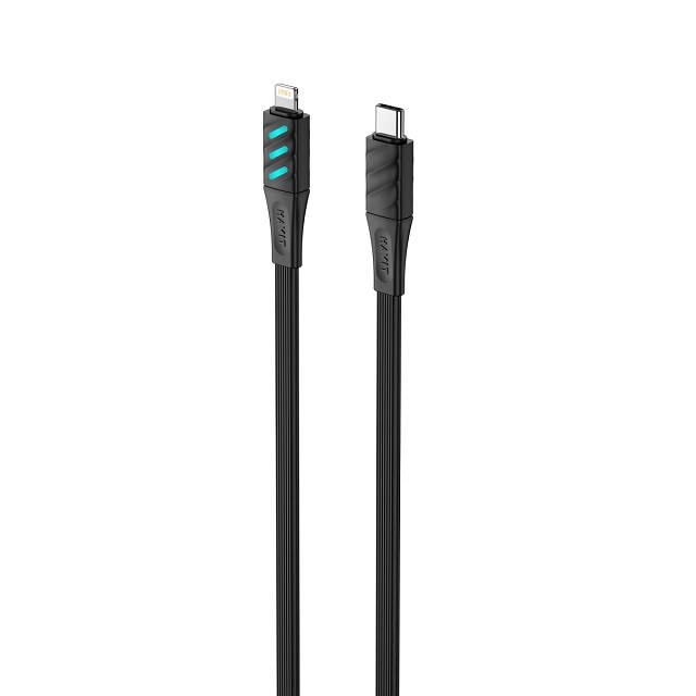Havit CB6255 - USB charging cable type C to Lightning, 1 m (black) Havit CB6255 - USB charging cable type C to Lightning, 1 m (black)